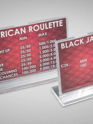 Acrylic table sign
