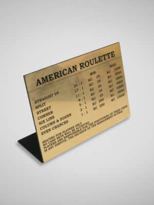 Table sign